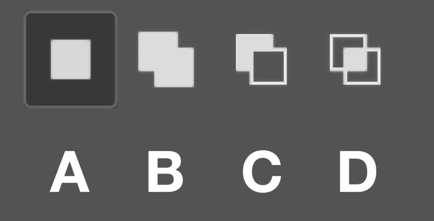 Which options bar icon subtracts from a selection?