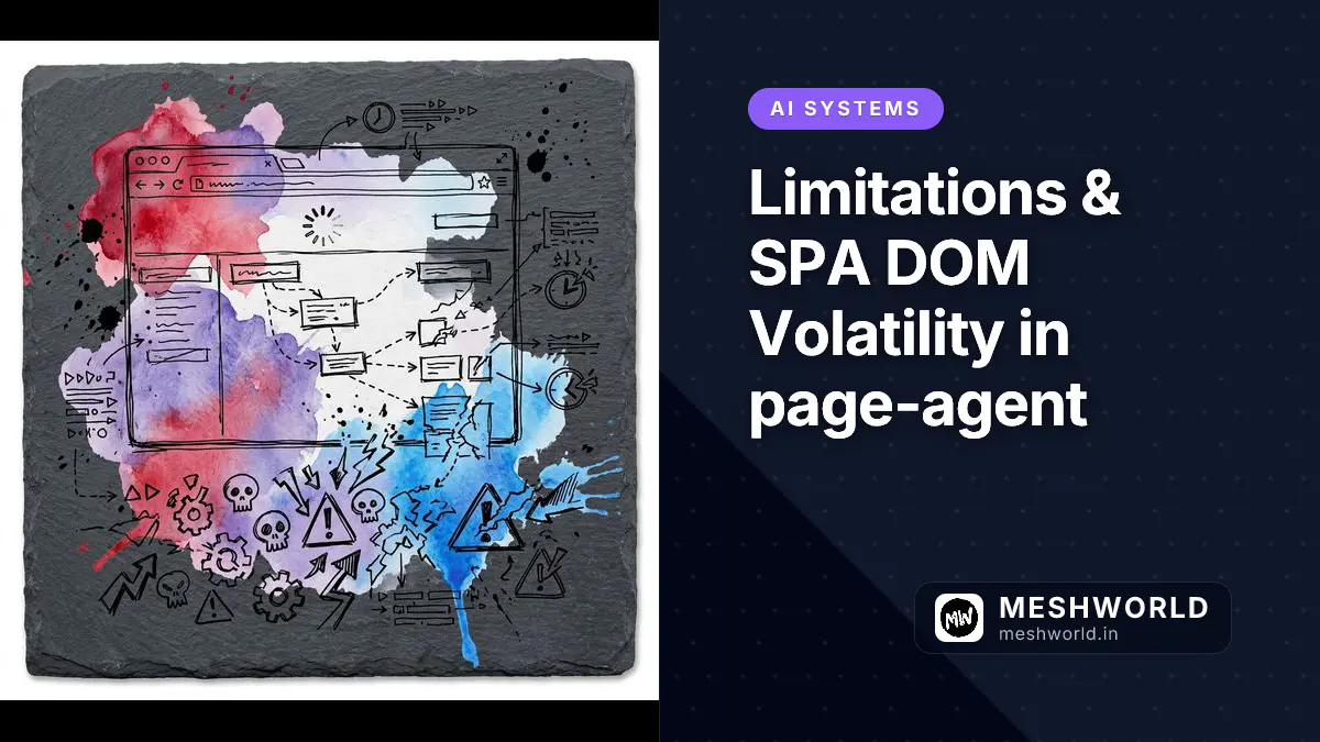 Limitations & SPA DOM Volatility in page-agent