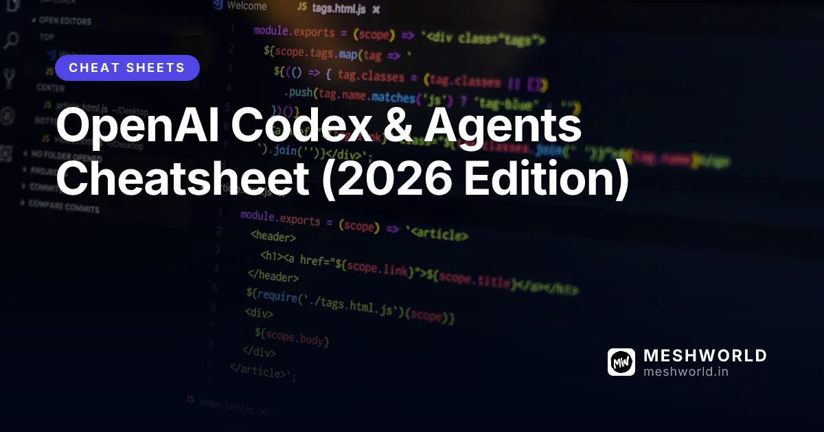 OpenAI Codex & Agents Cheatsheet (2026 Edition)