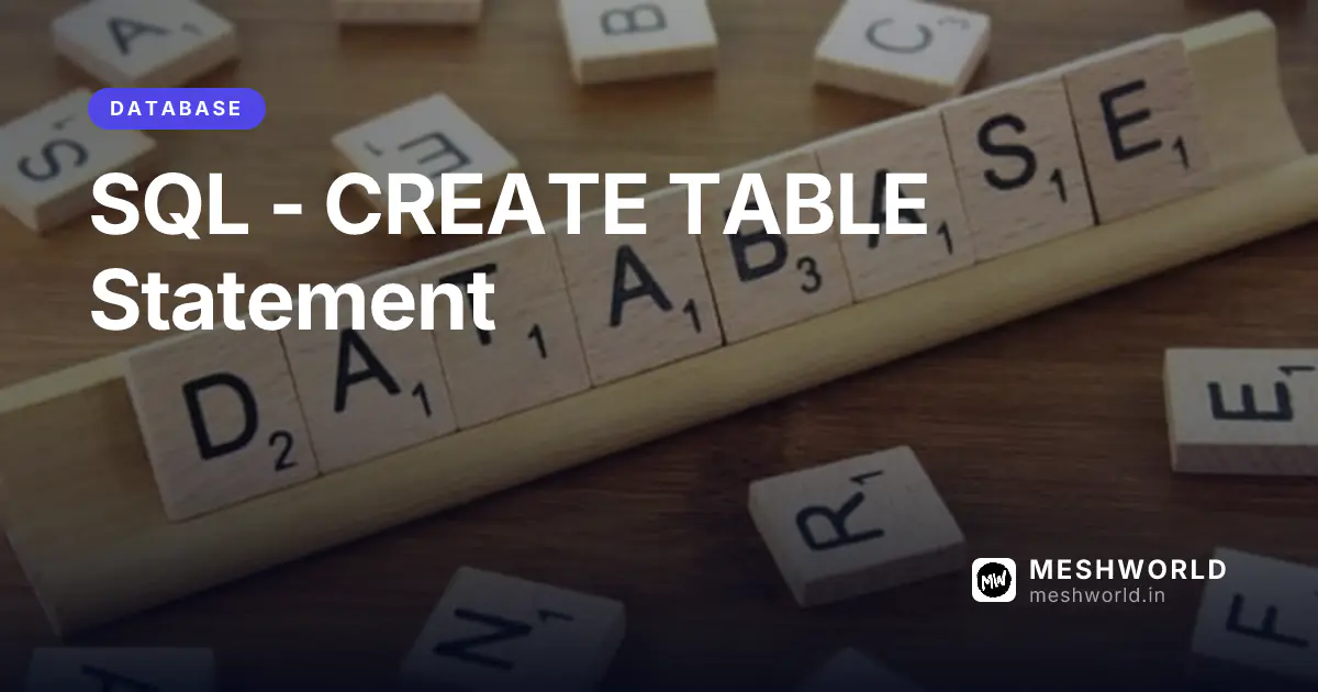SQL - CREATE TABLE Statement
