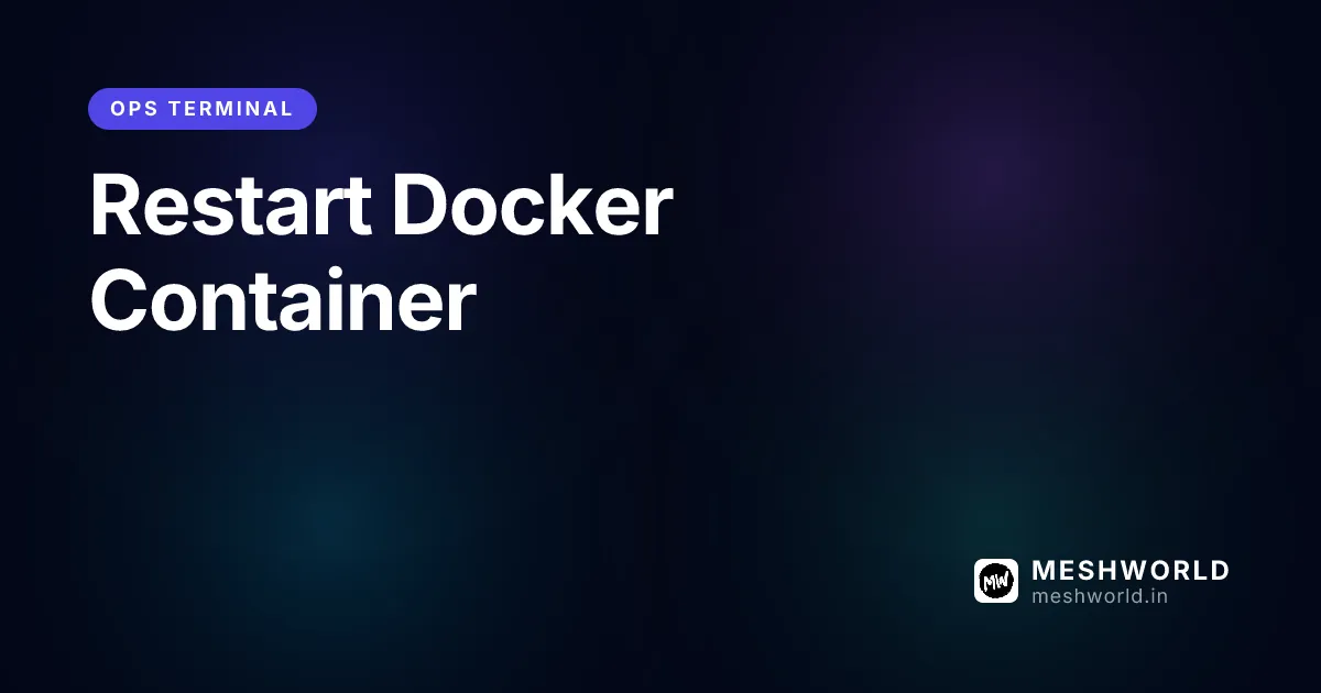 Restart Docker Container