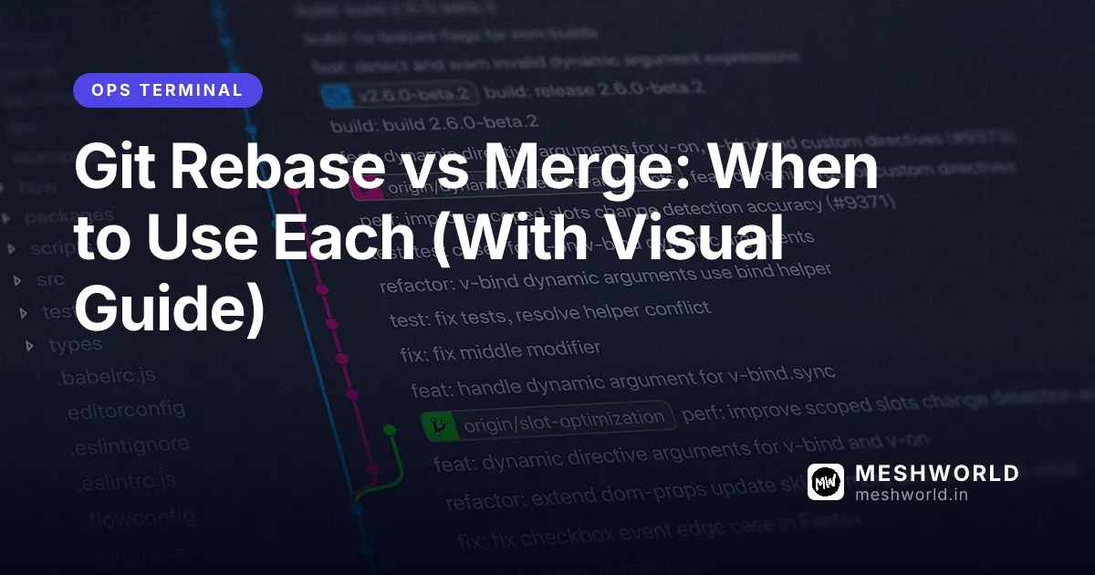 Git Rebase vs Merge: When to Use Each (With Visual Guide)