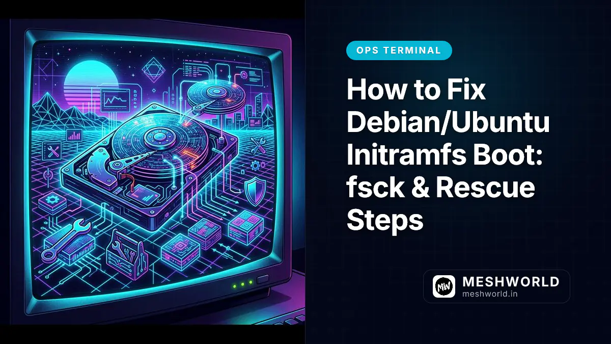 How to Fix Debian/Ubuntu Initramfs Boot: fsck & Rescue Steps