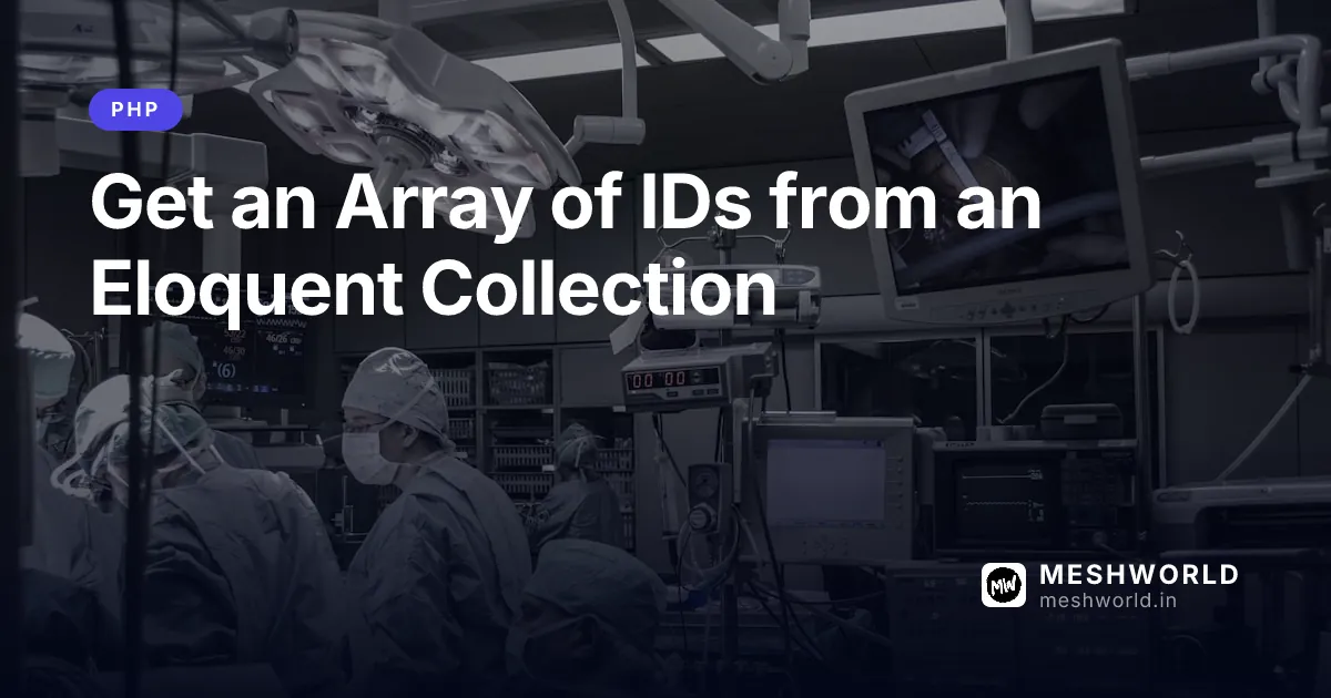 Get an Array of IDs from an Eloquent Collection