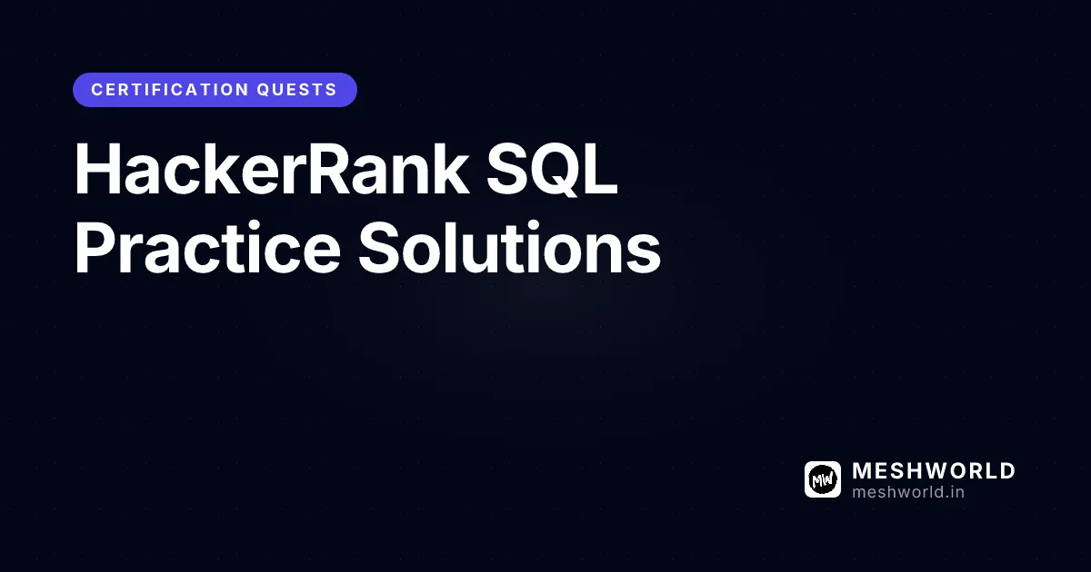 HackerRank SQL Practice Solutions