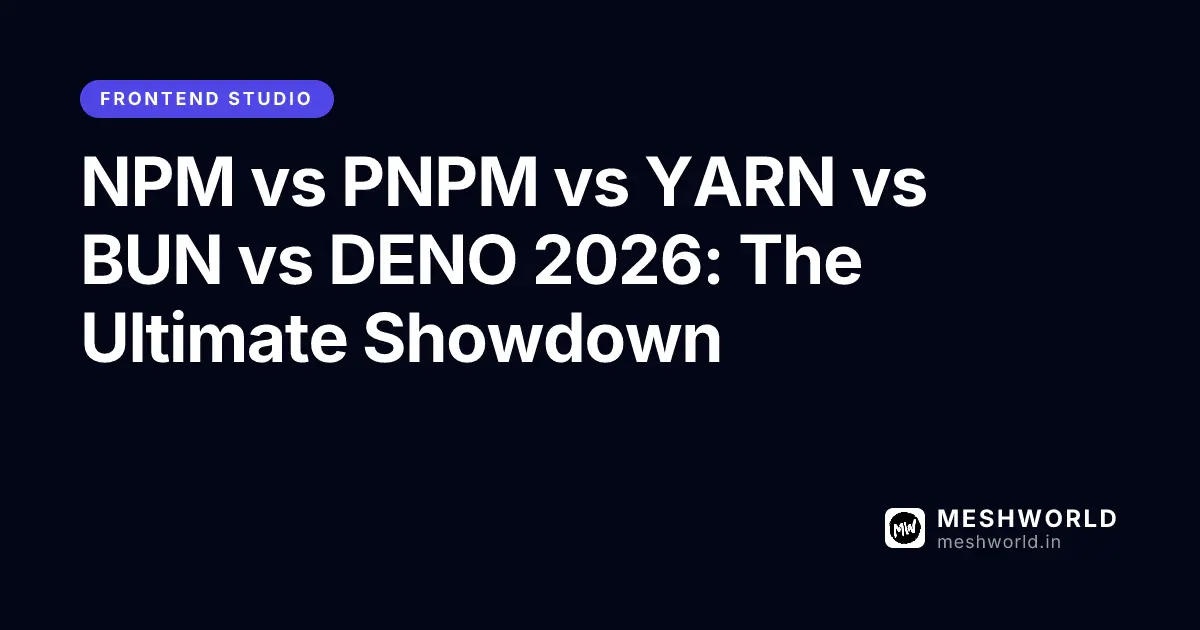 NPM vs PNPM vs YARN vs BUN vs DENO 2026: The Ultimate Showdown
